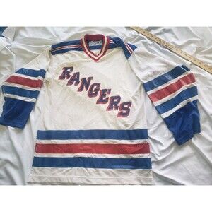 Vintage Gerry Cosby Authentic NEW YORK RANGERS Jersey Mens Small 70s 80s